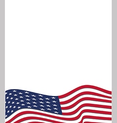 American flag pole Royalty Free Vector Image - VectorStock