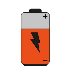 Battery cartoon fla Royalty Free Vector Image - VectorStock