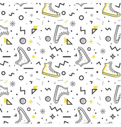 Seamless pattern with sneakers Royalty Free Vector Image