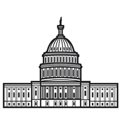 United States Capitol Hill Royalty Free Vector Image