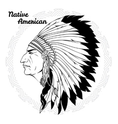 American native chief Royalty Free Vector Image