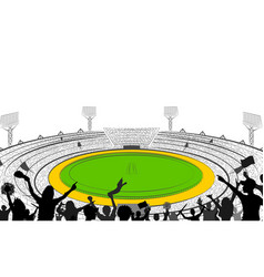 Cricket stadium background Royalty Free Vector Image