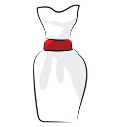 white dress red belt