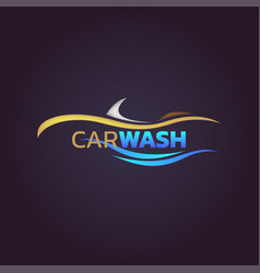 Car wash service logo design Royalty Free Vector Image