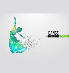 Abstract silhouette a wireframe dancing woman Vector Image