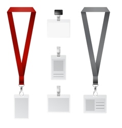 Red elegant lanyard template for all company Vector Image