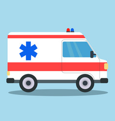 Ambulance car in flat style Royalty Free Vector Image