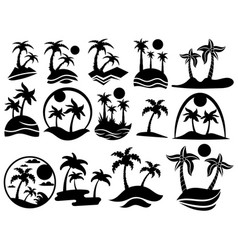 Three Different Islands On Royalty Free Vector Image