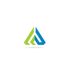 Abstract shape line triangle colored logo Vector Image