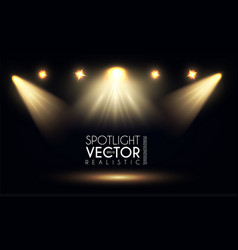 Spotlight transparent light effect show design Vector Image