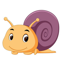 Happy snail crawling Royalty Free Vector Image