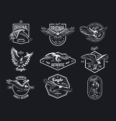 Set eagles Royalty Free Vector Image - VectorStock