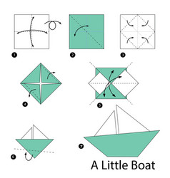 Step instructions how to make origami a butterfly Vector Image