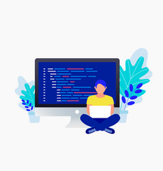 Web development design concept Royalty Free Vector Image