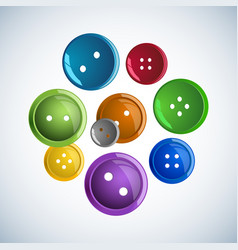 Sewing buttons set Royalty Free Vector Image - VectorStock