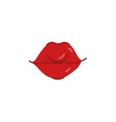 Female sexy and lips mouth cartoon icon 3d Vector Image