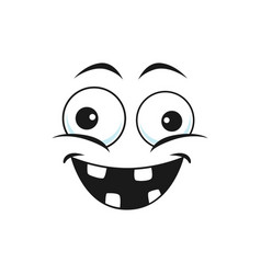 Laughing smiley with broad open mouth winked eyes Vector Image