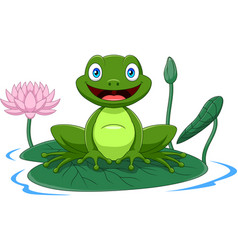 Cartoon cute frog Royalty Free Vector Image - VectorStock