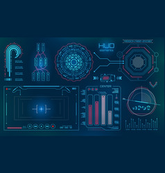 Futuristic interface hud design infographic Vector Image