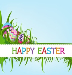 Easter eggs and happy easter Royalty Free Vector Image