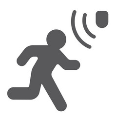 Motion detector flat icon security and guard Vector Image