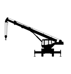 Crane silhouette on a white background Royalty Free Vector