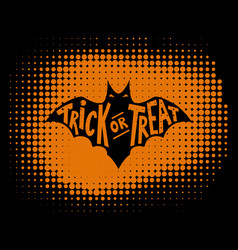 Trick or treat halloween witch lettering Vector Image