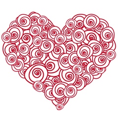Love red flower heart Royalty Free Vector Image