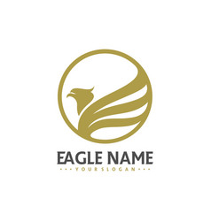 Eagle logo design phoenix logo concept simple Vector Image