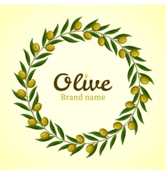 Olive wreath banners Royalty Free Vector Image