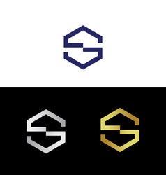 Double letter s logo Royalty Free Vector Image