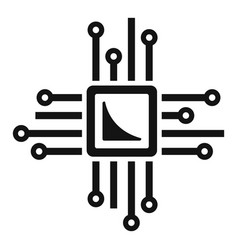 Gear smart ai icon simple style Royalty Free Vector Image