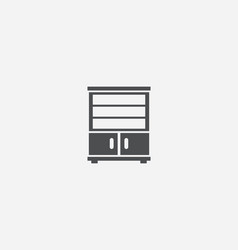 Cupboard wardrobe flat icon Royalty Free Vector Image