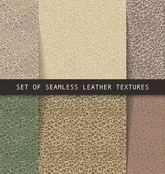 Set seamless leather textures Royalty Free Vector Image