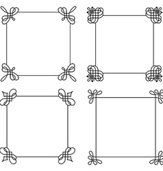 Set of nature calligraphic frames Royalty Free Vector Image
