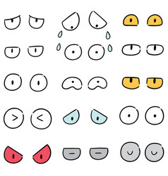Set eyes Royalty Free Vector Image - VectorStock