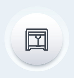 3d printer line icon Royalty Free Vector Image
