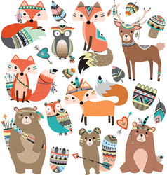 Woodland Tribal Animals Volume 2 vector