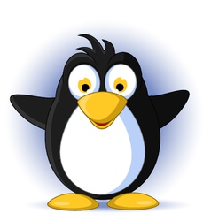 Happy young penguin character Royalty Free Vector Image