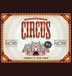 Vintage old circus poster Royalty Free Vector Image