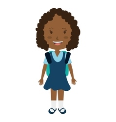 Smiling school avatar girl graphic Royalty Free Vector Image