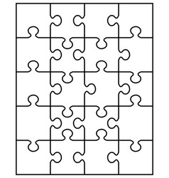 Separate parts of white puzzle Royalty Free Vector Image