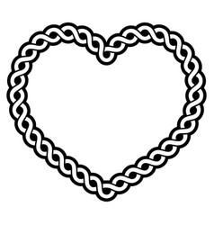 Celtic pattern heart shape - love concept Vector Image