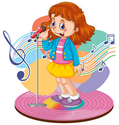 Girl doing various activities Royalty Free Vector Image