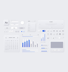 Flat ui kit for responsive web design Royalty Free Vector