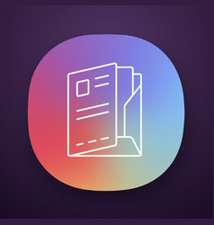 Folder icon in flat style Royalty Free Vector Image