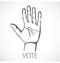 Voting vote finger india hand concept indian Vector Image