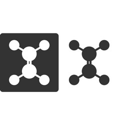 Ethylene ethene molecule flat icon style carbon Vector Image