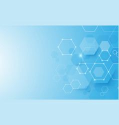 Abstract blue and white repeating hexagons Vector Image