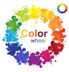 Hand drawn watercolor color wheel Royalty Free Vector Image